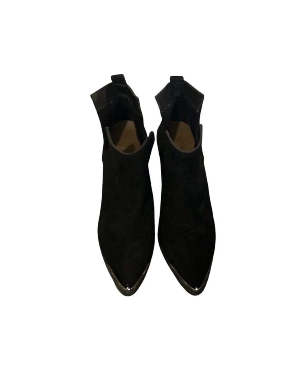 Mossimo Supply Co. Black Ankle Booties with Silver Toe Accent - Picture 10 of 11